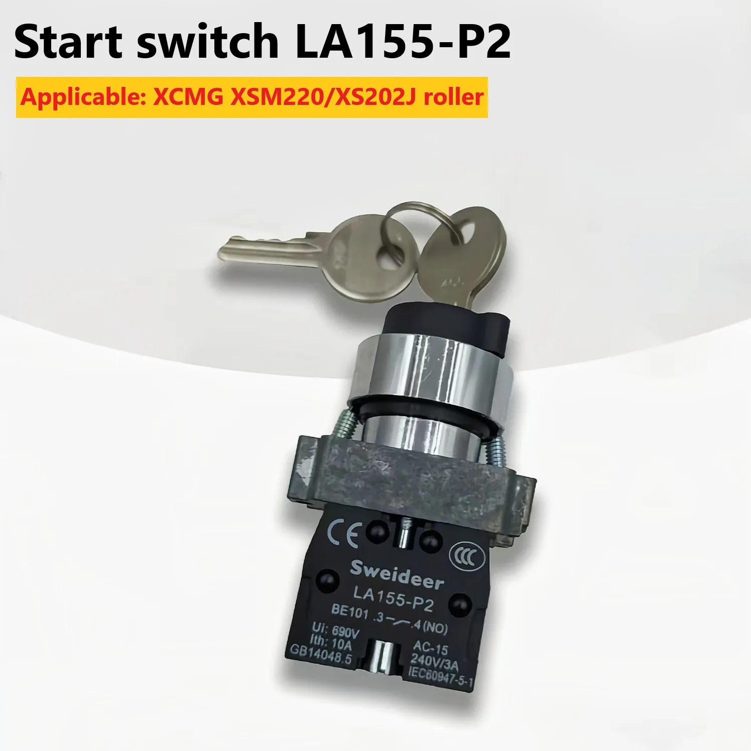 

Start switch LA155-P2; XCMG XSM220/XS202J roller ignition lock key; Ignition switch LA155-P2