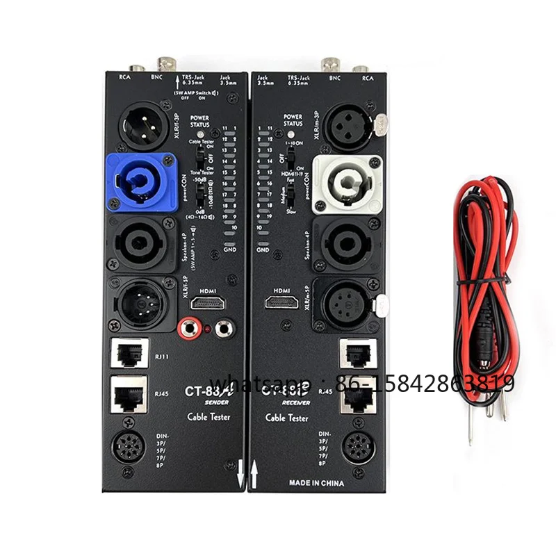 CT-88 Multi-Function Cable Tester, XLR & HDMI Audio Signal Line Automatic Detector for Home Theater
