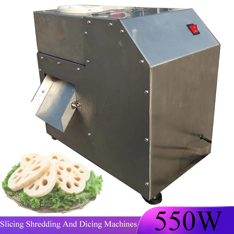 

2023 220V Stainless Steel Vegetable Cutter Electric Shredder Commercial Multifunctional Dicer