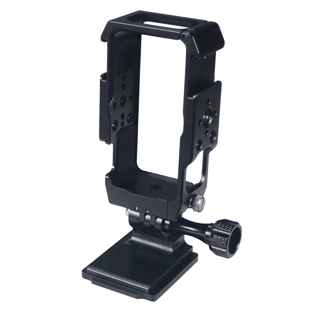 Magnetischer Action-Kamera-Käfig für DJI Action 2 Dual-Screen Vollkäfig mit Cold-Shoe-Halterung, 1/4 3/8 ARRI-Positionierungslöchern und Ladestation – Detail 18