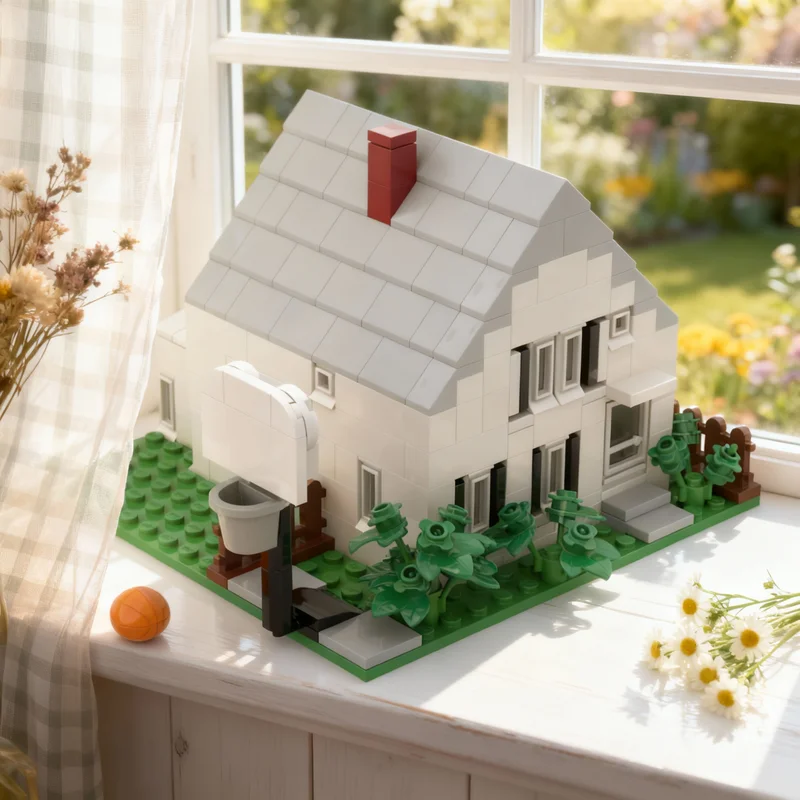 

291pcs MOC Architecture Basketball House Model Building Blocks Construction DIY Education Christmas Gifts Toy Idea Brick