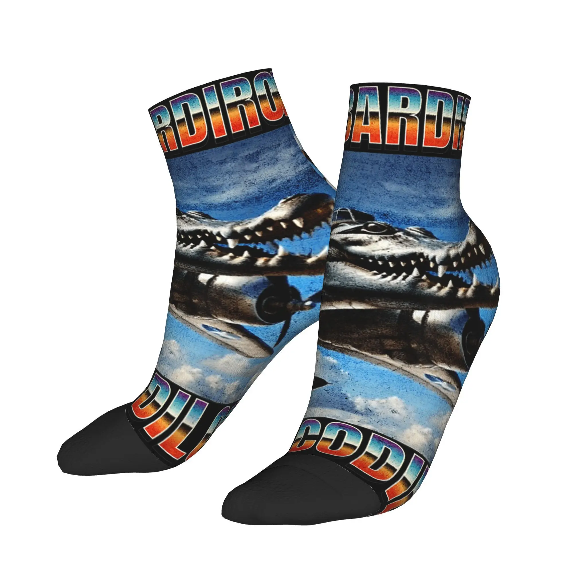 

Bombardiro Crocodilo Socks Funny Trendy Italian Brainrot Meme Graphic Stockings Non Slip Couple Socks Medium Soft Climbing Socks