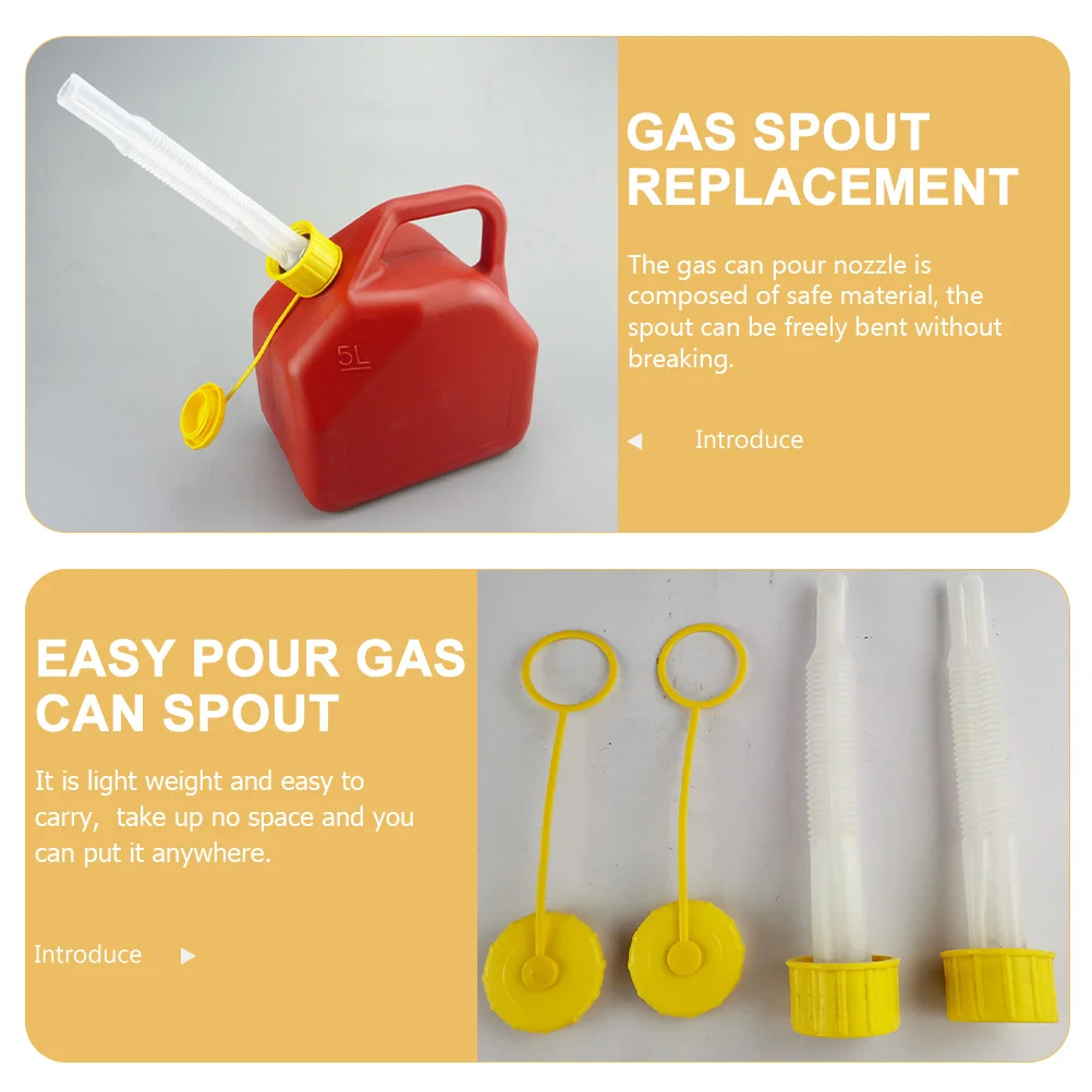 

1Pc Fuel Can Spout Pour Nozzle Universal Oil Conduit Pipe Practical Nozzles Easy Pour Non Overflow Smooth Flow Plastic