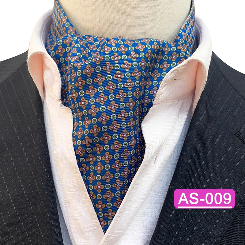 2023 Elegante Herren Ascot Krawatte Plaid Floral Krawatten Für Mann Polyester Jacquard Gewebte Krawatte Für Hochzeit Business Party Zubehör