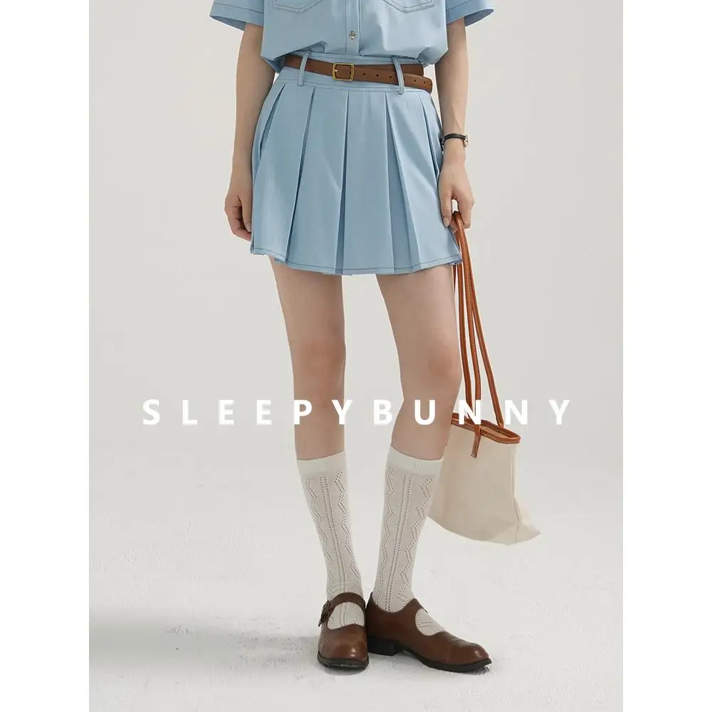 

Pleated Mini Skirt Women High Waist A-Line Casual Skirt Korean Style Summer Short Skirt for Daily Wear, School or Tennis Outfits