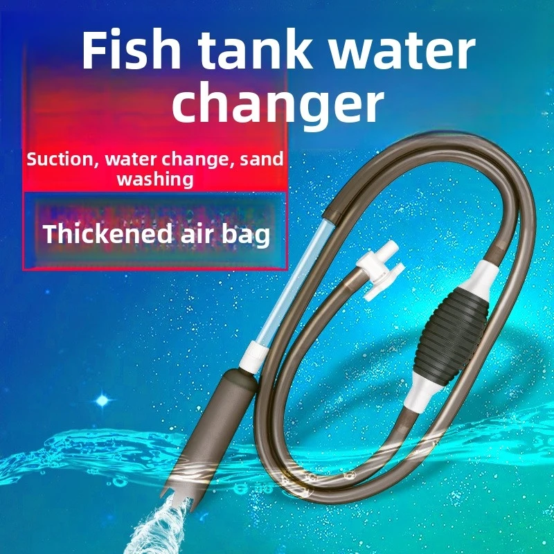 

2-in-1 Aquarium Water Changer - Manual Siphon Kit for Cleaning Gravel & Changing Water, Easy Fish Tank Maintenance