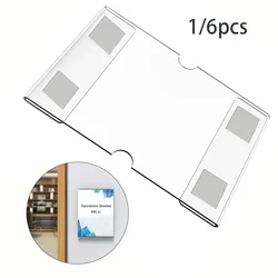 1pc Acrylic Photo Frame Wall-Mounted Acrylic Display Photo Rack 4*6'' With Adhesive Transparent Shelf For Home Decoration Parts