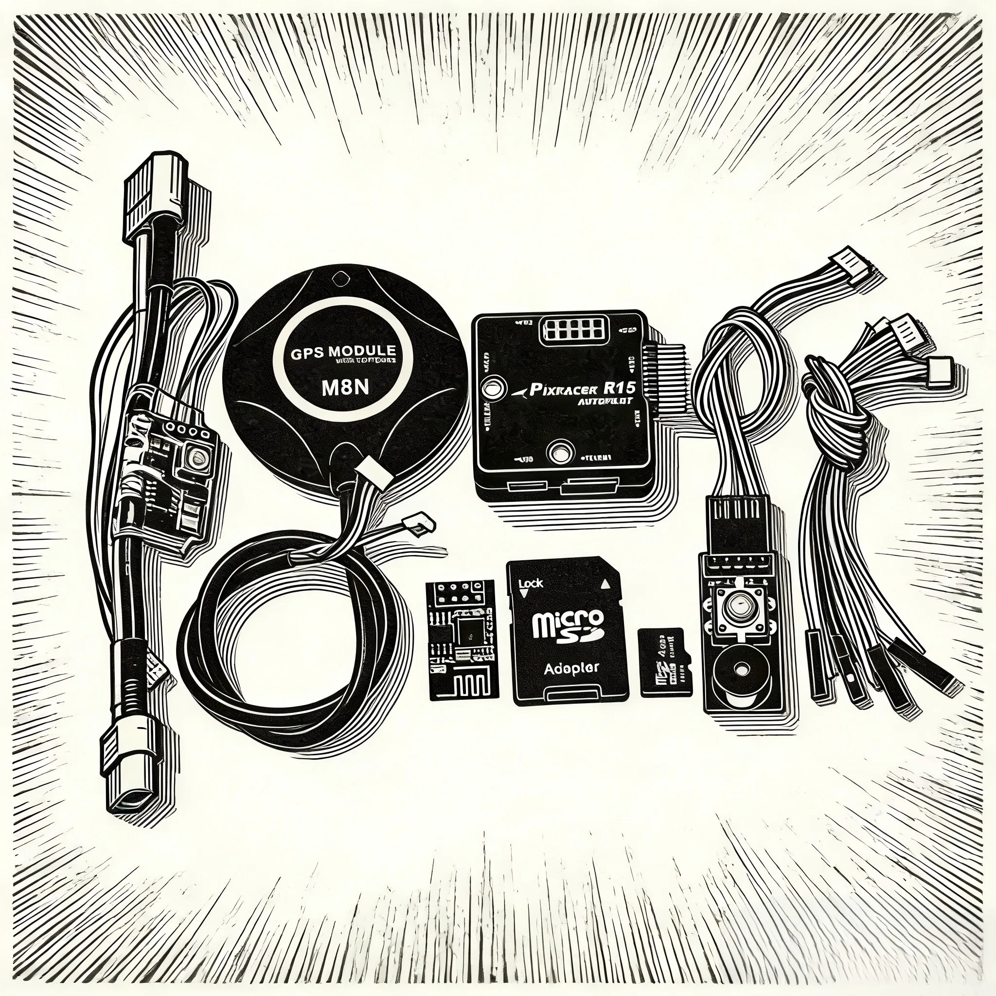 

Полетный контроллер Pixracer R15 Autopilot XRacer PX4 Pixhawk + GPS-модуль M8N для дронов, квадрокоптеров и мультикоптеров