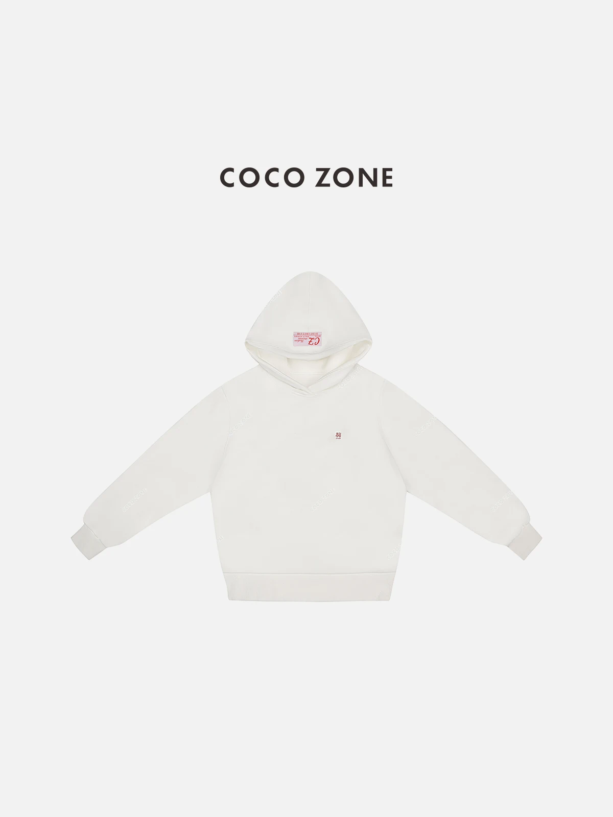 

Детская толстовка Zone Kids Version Spring Loose Hoodie с контрастной вышивкой, удлиненные рукава, укороченная длина, смесовая ткань из полиэстера и хлопка.