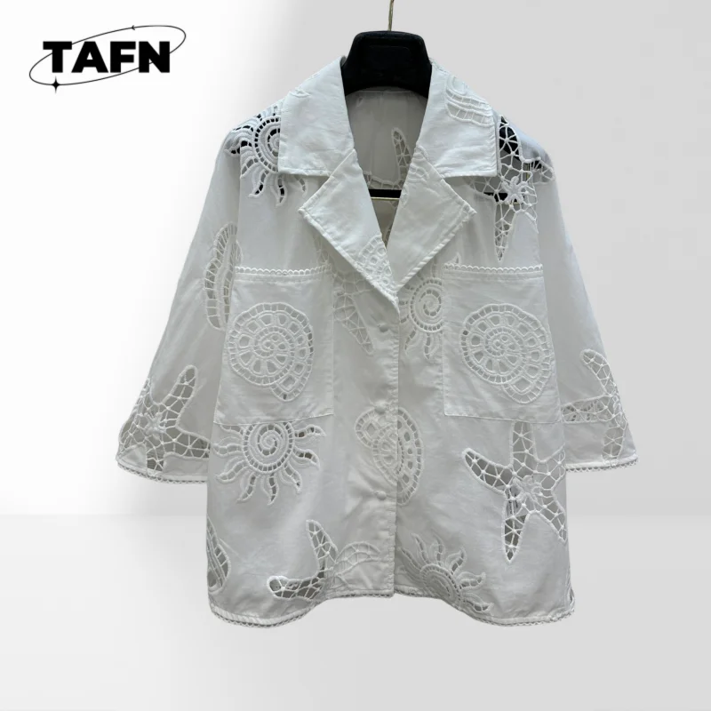 

French Embroidery European and American Style Shirt Exclusive Beauty Senior Niche Beauty Outdoor Exploration AG2206