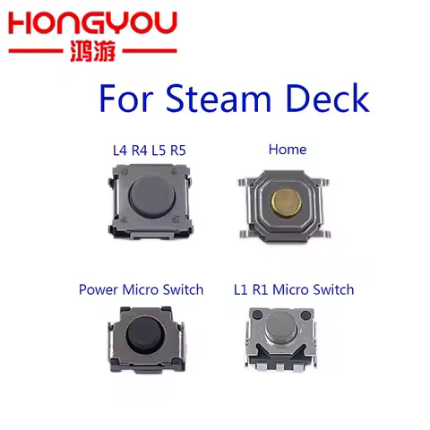 2-30Pcs For Steam Deck Console Repair Part Replacement L1 R1 Micro Switch Button L4 L5 Buttons Power Micro Switch Button