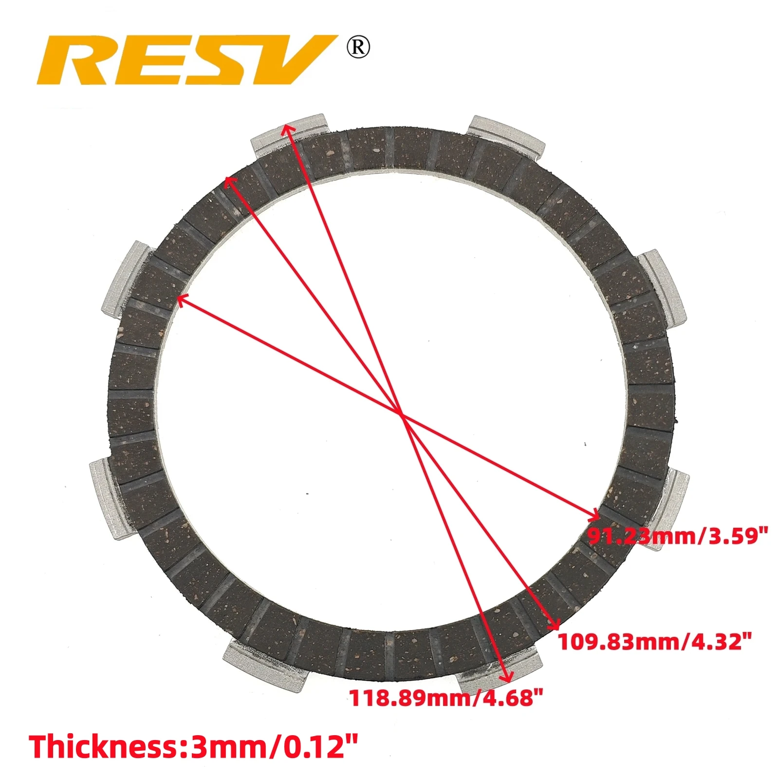 RESV for Honda CRF150F CBF125 CBF150 CB125F WH150-2 CRF CBF CB 125 150 CC 22202-KTT-900 Clutch Friction Plate Discs