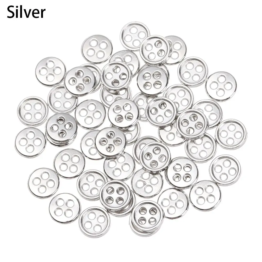 20pcs Cute Girl Gift Dollhoues Miniature Accessories Metal Buckles Clothing Sewing Buckle Mini Buttons DIY  Clothes