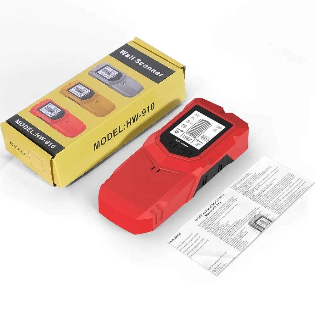 6 In Digital For Stud Finder Wall Scanner For Wood Metal AC Wire Cable PVC Pipe Detection With Depth Indicator And Backlight