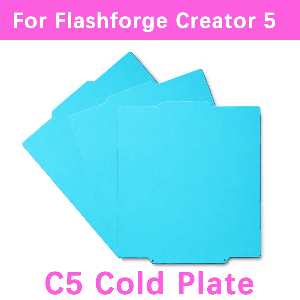 

For Creator 5 Glacier Cold Plate For Flashforge C5 Double Sided Printing Build Plate For Flashforge C5 PRO Spring Steel Sheet