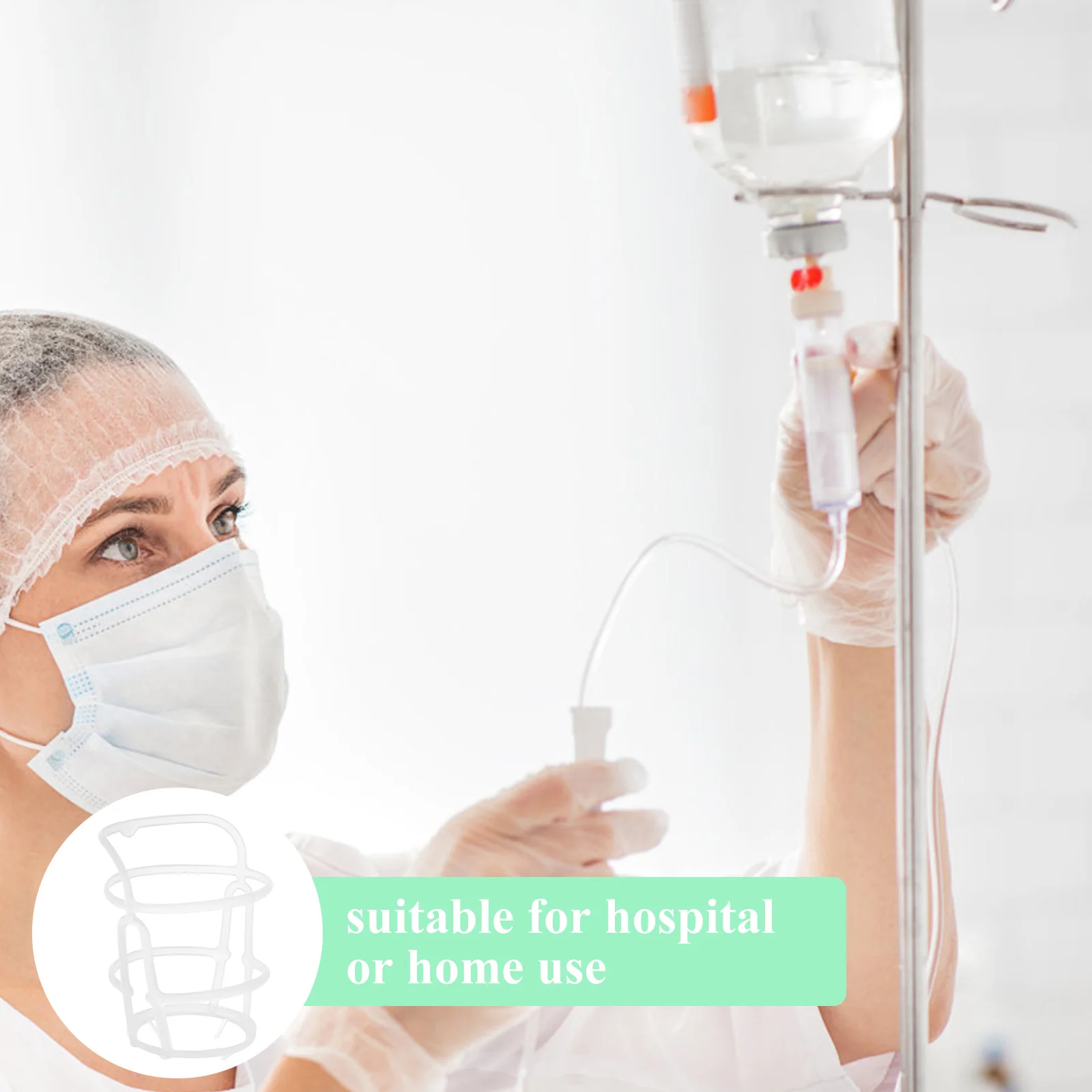 20 Buah Tas Jaring Infus Tempat Penutup Tempat Botol Garam Gantung Aksesori Air Garam Jaring