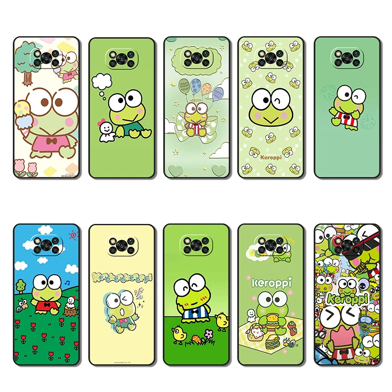 Xiaomi Poco X3 GT X3 NFC X5 Pro C31 C40 C55 C65 Kero Kero Keroppi Creative Design Soft Case Phone Case