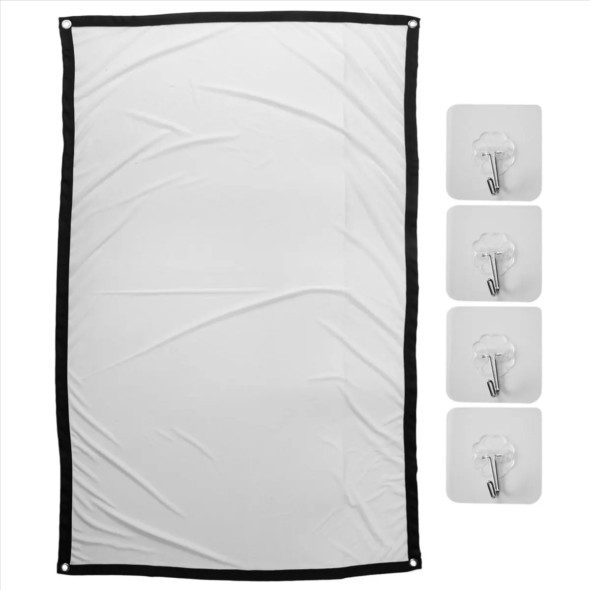 A40I Portable Projector Screen for Home Theater Outdoor HD White Foldable Anti-Crease (60Inch)
