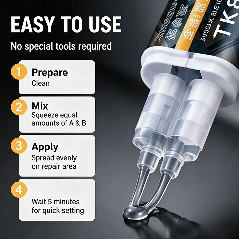 Fishing Rod Glue Epoxy Resin AB Glue black/Transparent Glue Fishing Rod Modification and Fixing Glue Fishing Rod Accessories
