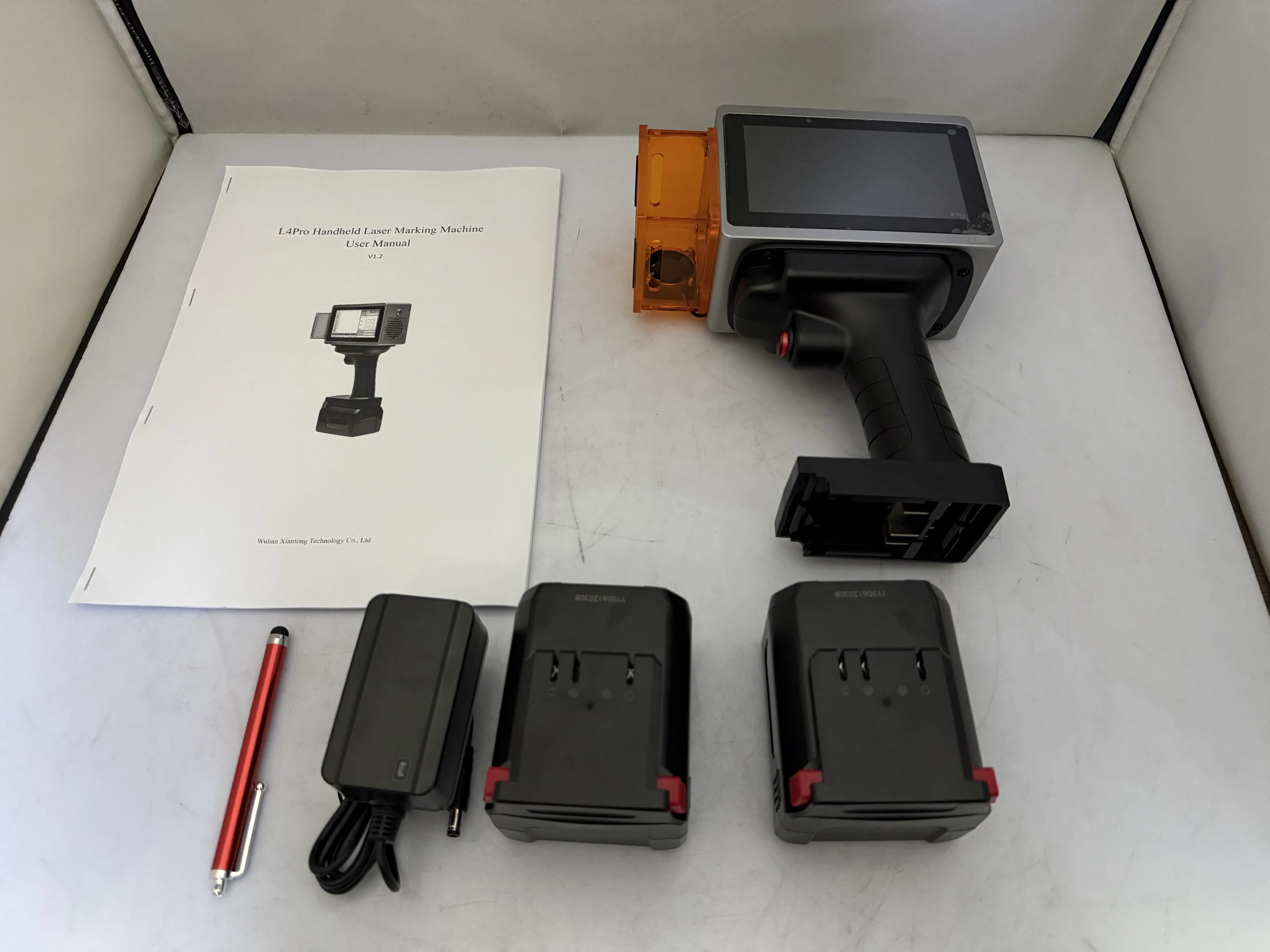 Lithium battery touch screen Laser marking machine Production date barcode QR code logo image laser printer engraving machine