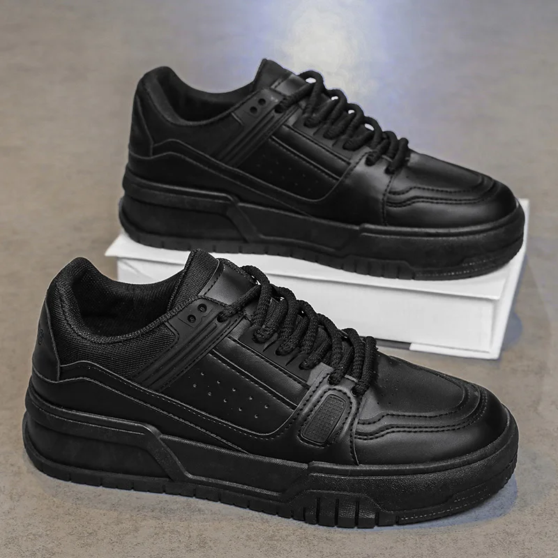 Men's Korean thick-sole casual shoes Four season soft-sole anti-slip light outdoor walking shoes student flat sports board shoes
