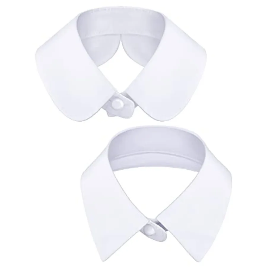 

2 Pieces Fake Collar Detacable Dickey Fal Ll Women's Blou F Fake Collar, 2 Sty, Medium