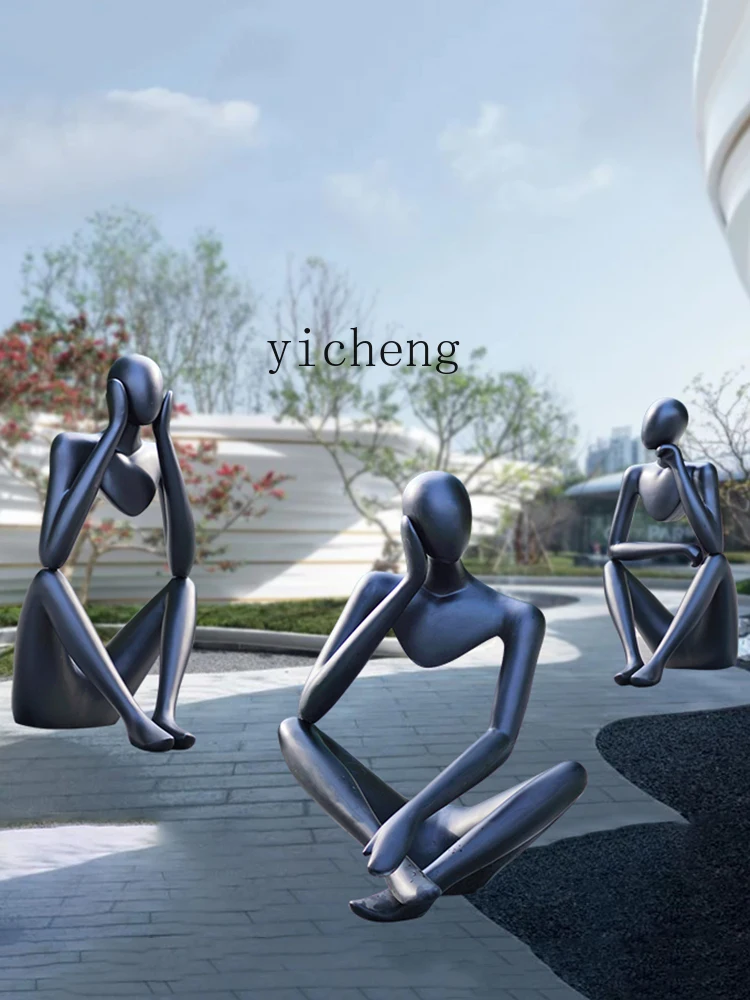 ZF Simple FRP Abstract Figure Sculpture Showcase Model Room Decoration Ornaments