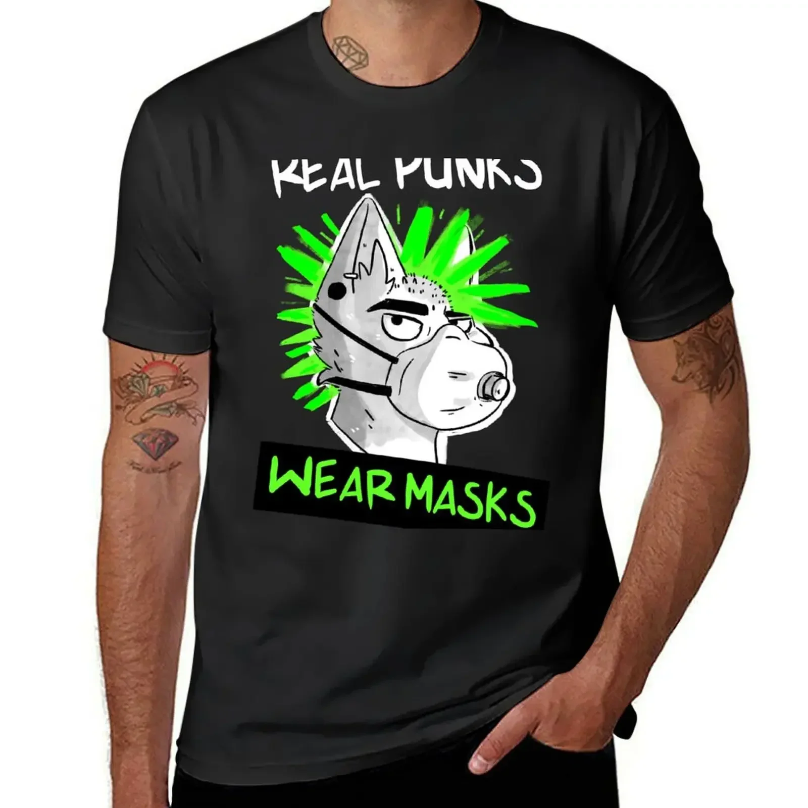 REAL PUNKS WEAR MASKS T-Shirt vintage shirts graphic tees mens workout shirts