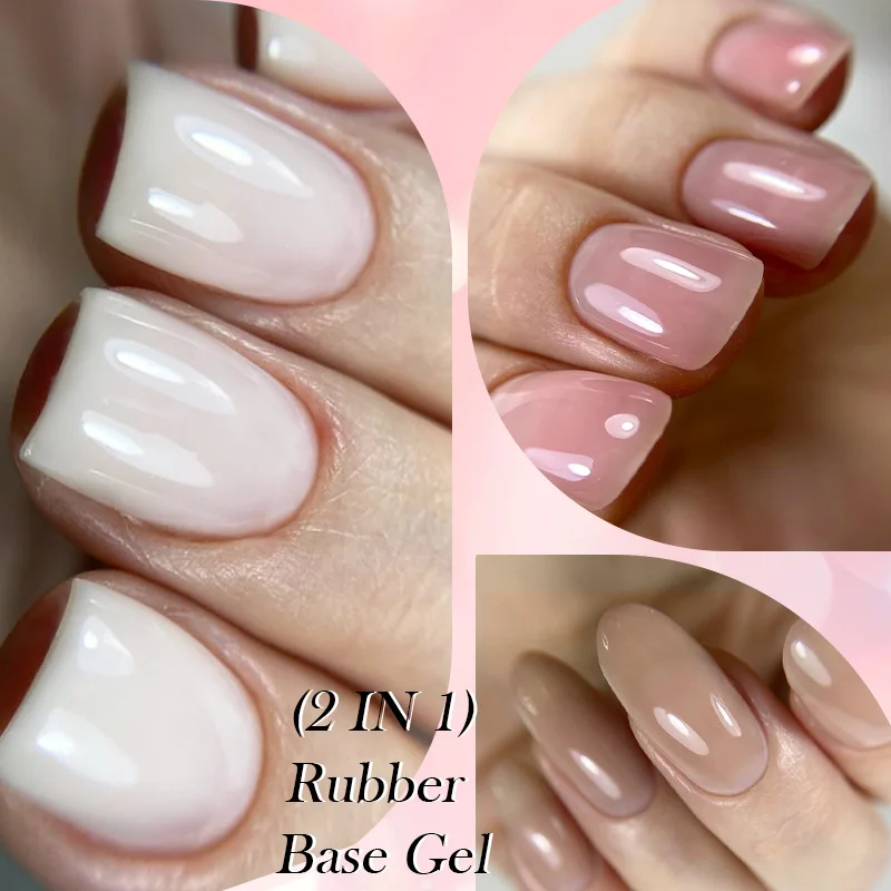 LILYCUTE 7ml Glitter Rose Gold Rubber Base Gel Nail Polish Nude Semi Permanent Soak Off UV LED Varnish DIY Nail Art Manicure