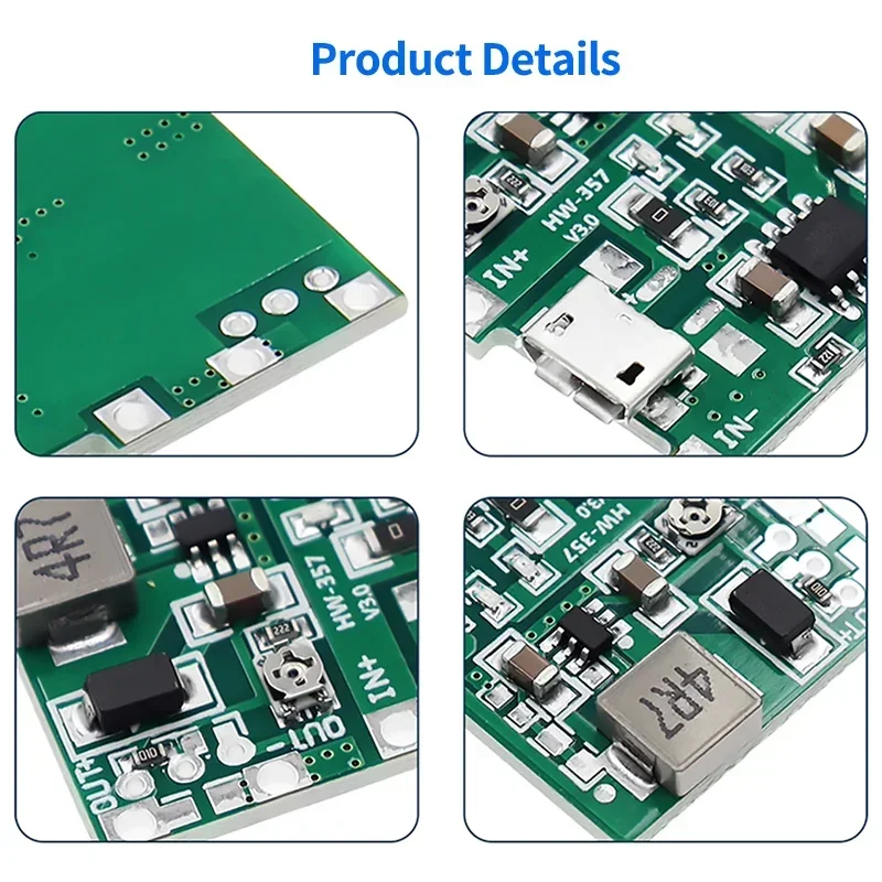 USB Lithium Lipo Multimeter Modification 18650 Battery 3.7V To 5V 9V Charge Step Up Discharge Integrated Module