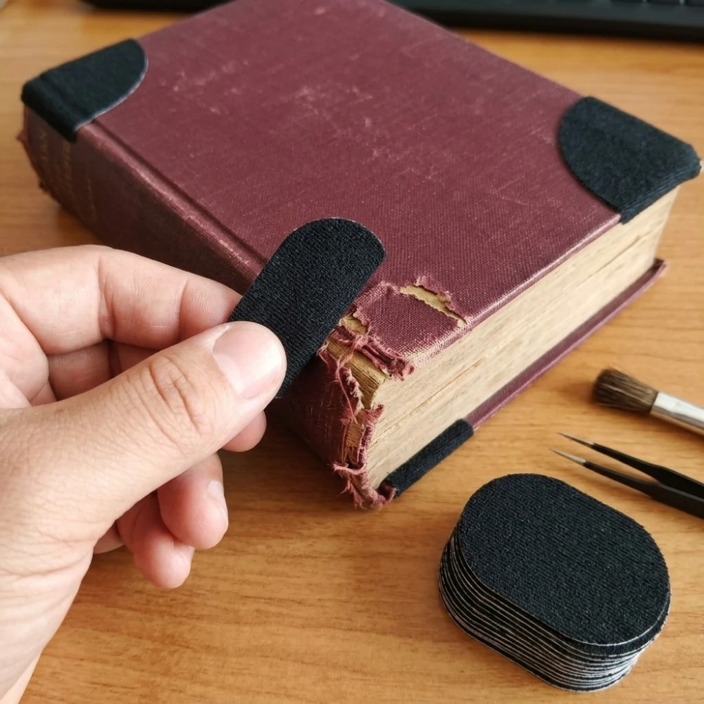 fita-de-reparo-para-lombada-de-livros-60-pecas-preta-adesivo-forte-tecido-de-algodao-patches-pre-cortados-para-reparo-de-rasgos-na-borda-da-lombada-do-livro-multifuncional