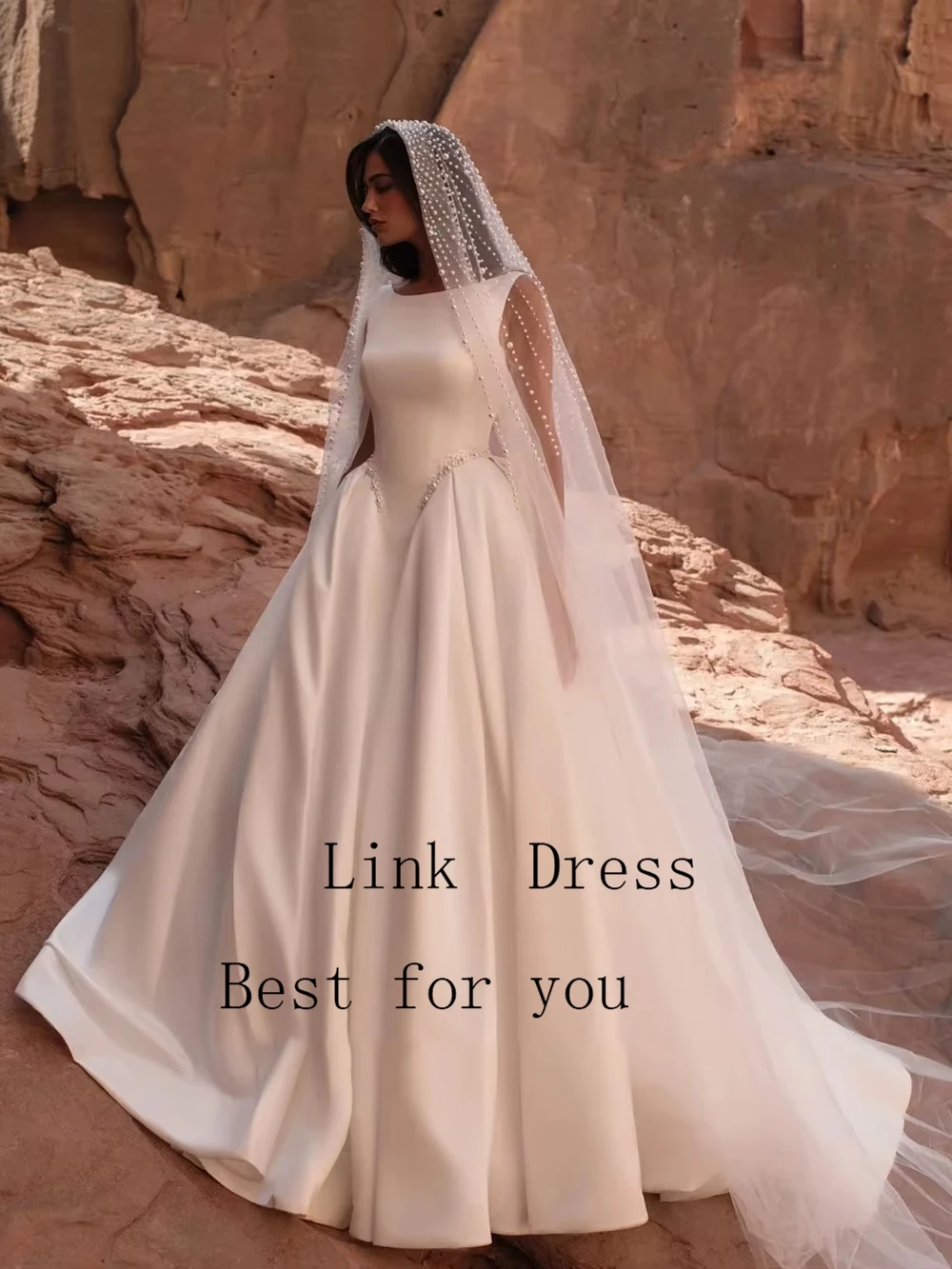 Fashion Scoop Wedding Dresses for Ladies Charming Satin Bridal Gowns Exquisite Sleeveless Vestidos De Novia New 2026 Summer