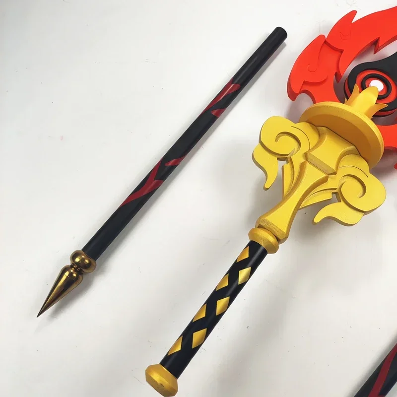 Genshin Impact Weapon Staff Of Homa Hu Tao Cosplay Prop Performance Non-Destructive Can Pass Security Wig Halloween MN9