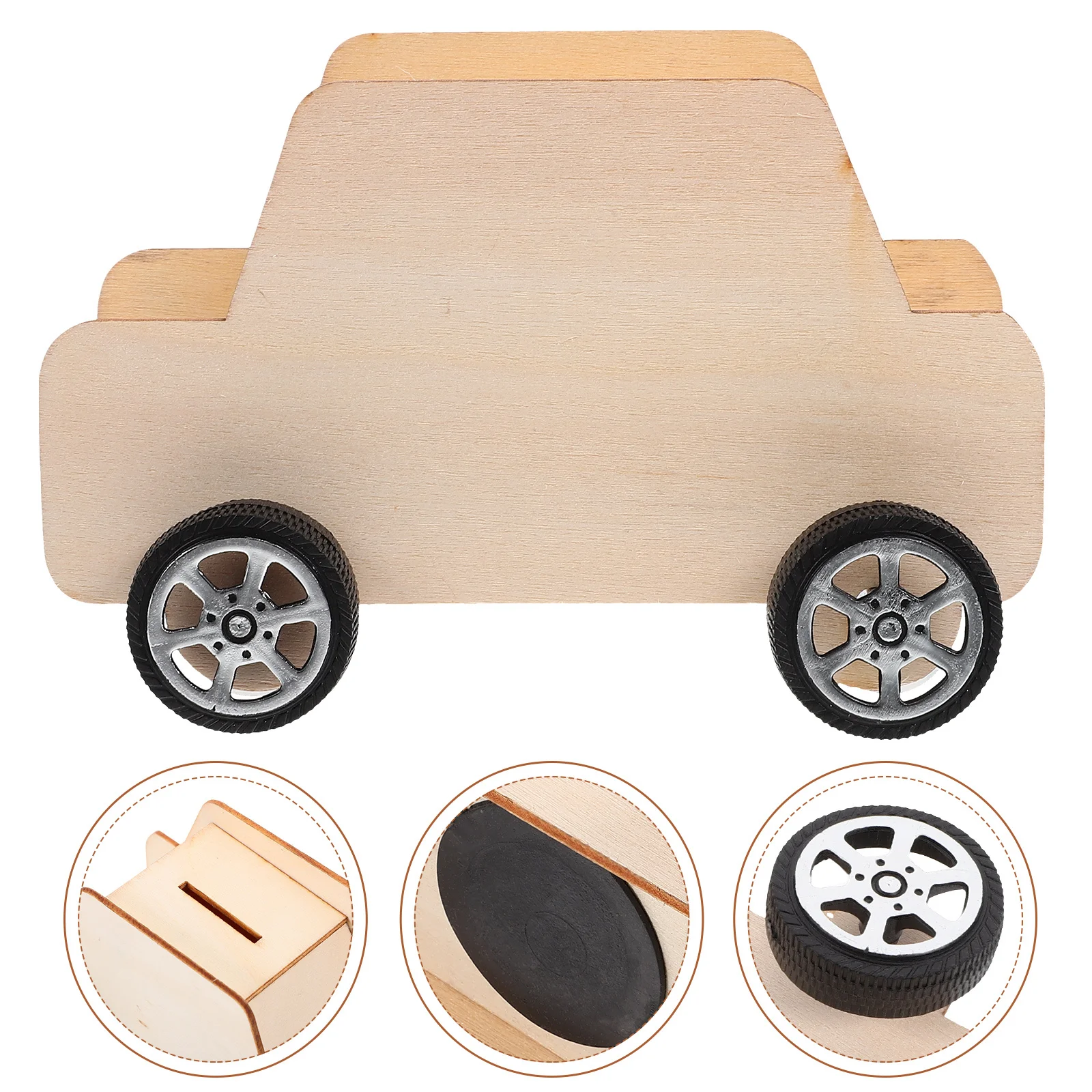 

2Pcs DIY Wooden Saving Pot White Embryo Piggy Bank Creative Coloring Educational Gift for Kids Coin Bank Saving Pot