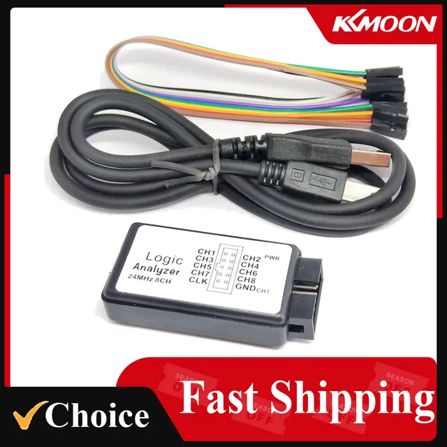 Profesjonalny analizator logiczny USB 24M 8CH mikrokontroler ARM FPGA narzędzie debugowania 24 MHz, 16 MHz, 12 MHz, 8 MHz, 4 MHz, 2 MHz