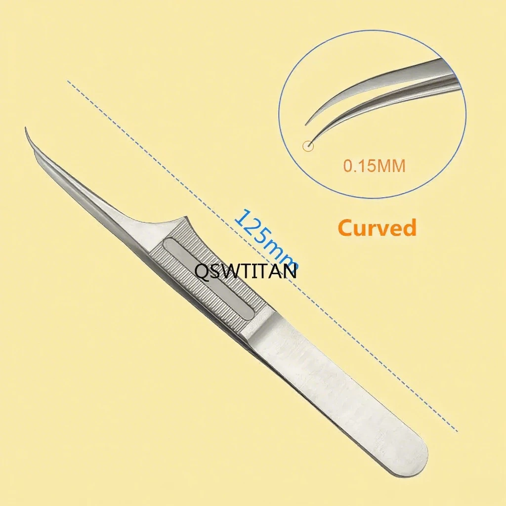 QSWTITAN Roestvrijstalen Haar Implanten Pincet Autoclaveerbaar Haartransplantatie Rechte Hoek Pincet Fue Haar Pincet