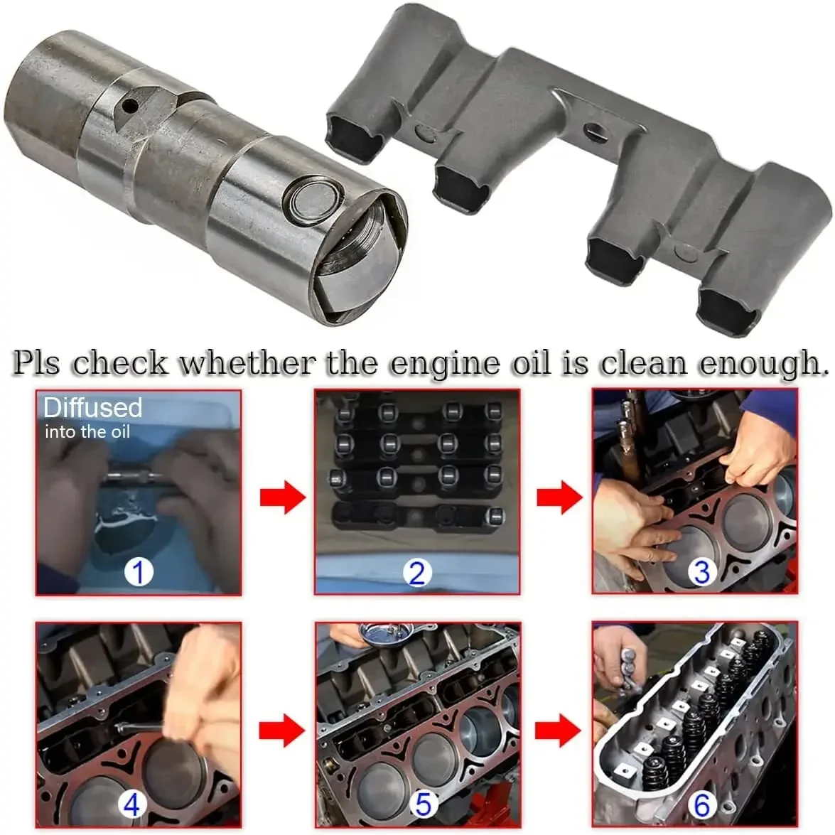 12499225 16pcs levantadores rolo hidráulico e 4pcs bandejas guia para 1992-2014 Chevy 3.3L 3.8L 4.3L V6 motor 17120735