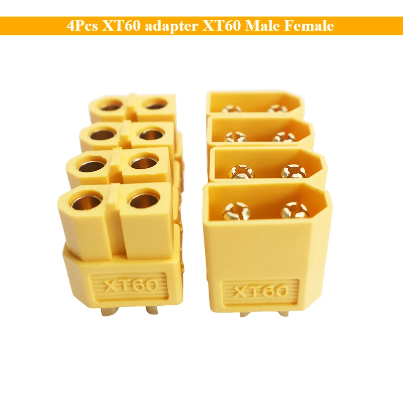 4Pcs XT60 Adapter XT60 Männlich Weiblich Rundstecker Netzstecker für RC Lipo Batterie Motor FPV Drone Auto Erweitern DIY Backup