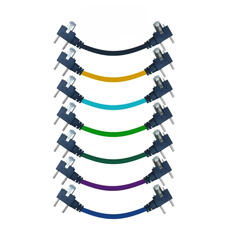 Cat6a SFTP RJ45 Lock Cable EtherCAT Servo Drag Chain High Flex Shielded Ethernet Wire Industrial Gigabit Network Cord 0.3m 3m 5m