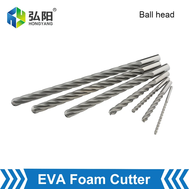 Foam Milling Cutter HSS Eps Eva Conical Ball End Milling Cutter CNC Milling End Mill Tool For Cnc Router Engraving Tool