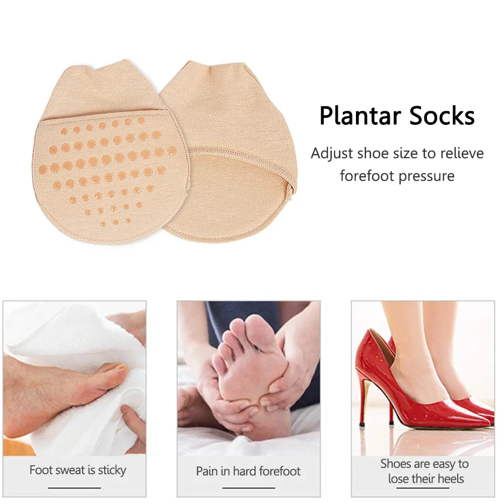 Silicon Half Feet Socks Soft Toe Socks Breathable Boat Sock High Heel Shoe Half Palm Foot Pad Soft Sponge Non Skid Half Sock image 5
