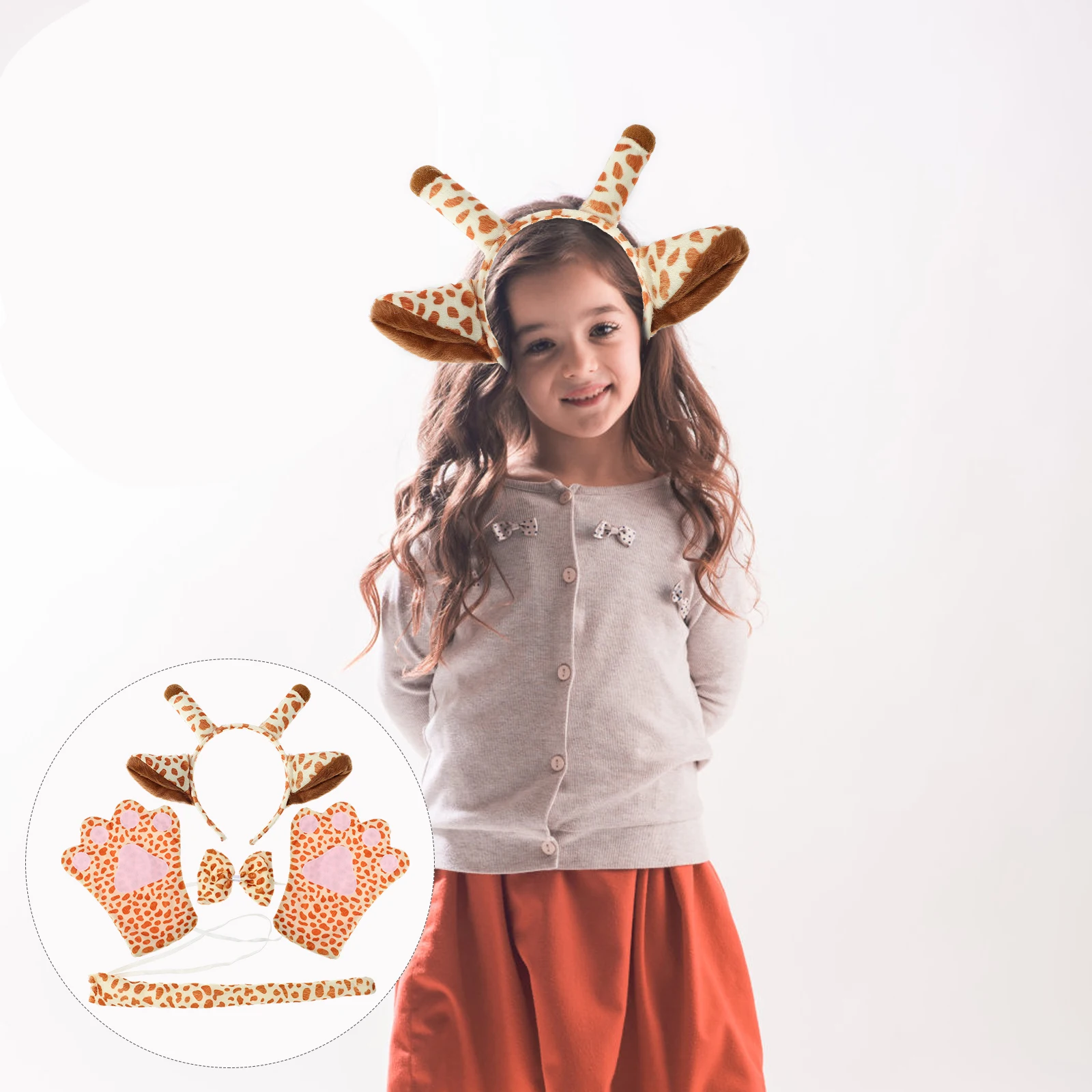 

1 set Giraffe Animal Tails Animal Headbands for Adults Party Halloween Cosplay Jungle Ears Hair Hoops Accessories