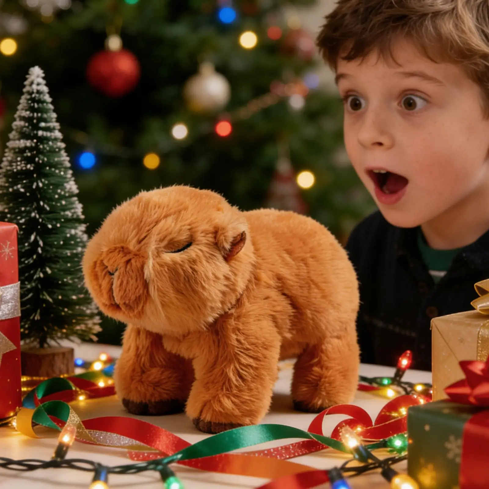 Walking Capybara Toy Interactive Pretend Play Walking Capybara Electronic Toy Pet For Kids Boys Girls Preschoolers Children