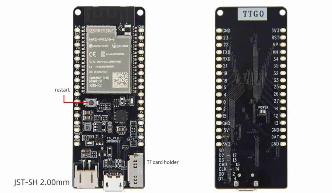 Płytka rozwojowa ESP32 WROVER 8MB PSRAM z obsługą kart TF, WiFi i Bluetooth — zdjęcie produktu 5