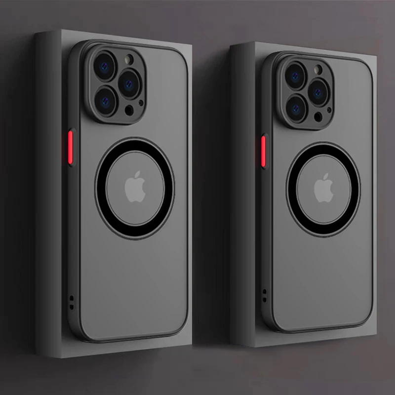 

Роскошный армированный Магнитный чехол Magsafe с беспроводной зарядкой для iPhone 15 14 13 11 12 Pro Max 13 Mini 15 Plus, противоударный чехол