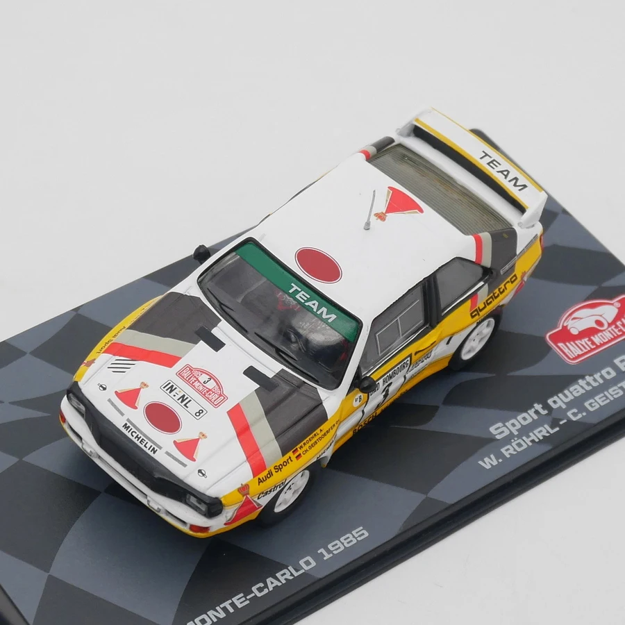 Ixo 1:43 Scale Diecast Alloy Sport Quattro WRC 1985 Racing Toys Car Model Classic Adult Collection Souvenir Gifts Static Display