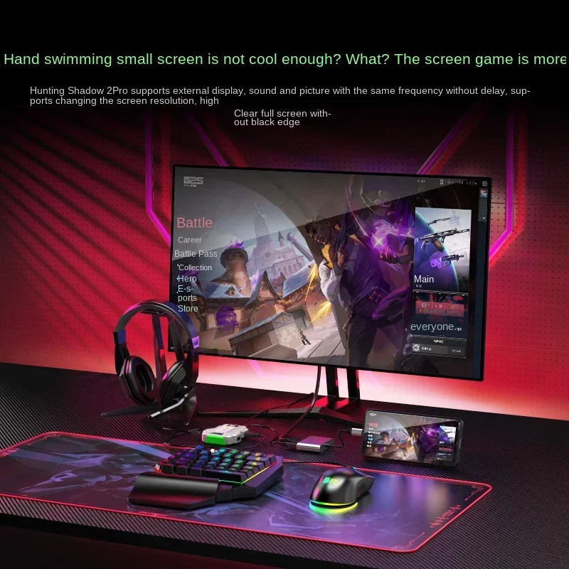 متوفر في المخزون سلكي USB مزدوج ماكرو مفتاح Gamwing LieYing 2 Pro محول لوحة مفاتيح الألعاب الماوس لألعاب الهاتف المحمول