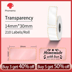 Q30S Label Paper Transparent White Label Sticker for Phomemo Zodzi Q30 Q31 D35 D30 Label Maker Waterproof self-adhesive Tape