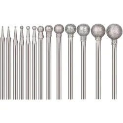 13Pcs/ set of diamond grinding heads, jade carving tools, diamond grinding heads, carving and polishing tools