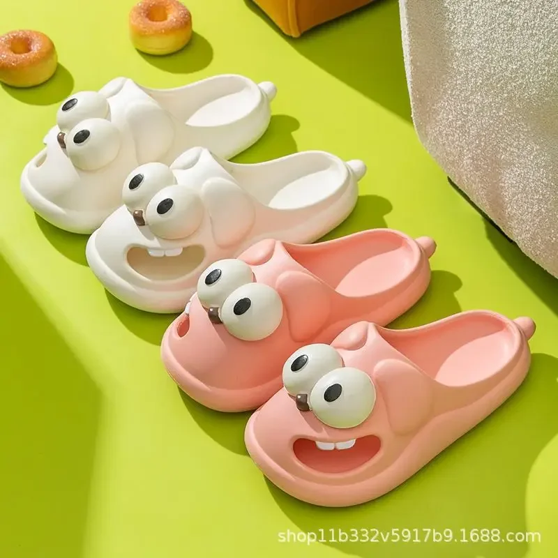 رائعتين الصيف داخلي في الهواء الطلق المرأة النعال المضادة للانزلاق سميكة القاع الكلب الكرتون تسد أحذية مريحة غطاء رأس مقاومة للانزلاق